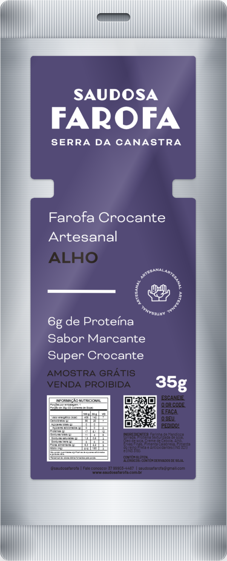 Kit de amostras grátis Saudosa Farofa